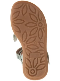 Leder-Sandalen in Türkis