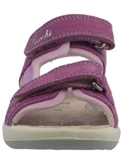 Leder-Sandalen in Violett