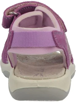 Leder-Sandalen in Violett