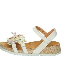 Leder-Sandalen in Weiß