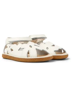 Leder-Sandalen in Weiß