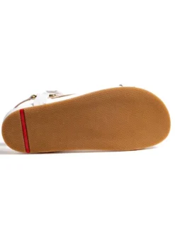 Leder-Sandalen in Weiß