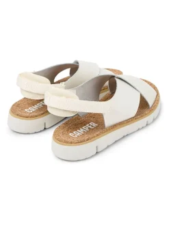 Leder-Sandalen in Weiß