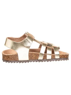 Leder-Sandalen "Incógnito" in Gold