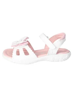Leder-Sandalen "Kelebek" in Weiß/ Rosa