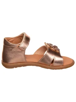 Leder-Sandalen "Kmins" in Gold