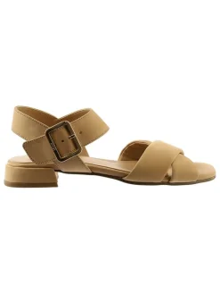 Leder-Sandalen "Korinna" in Hellbraun