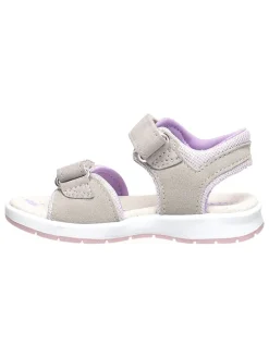 Leder-Sandalen "Lisa" in Grau/ Lila