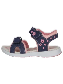 Leder-Sandalen "Lisa" in Rosa/ Dunkelblau