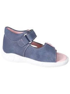 Leder-Sandalen "Maja" in Dunkelblau