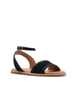 Leder-Sandalen "Maritime May" in Schwarz