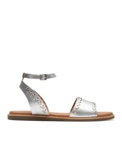 Leder-Sandalen "Maritime May" in Silber