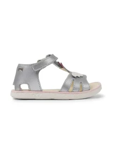 Leder-Sandalen "Miko" in Silber