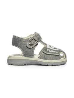 Leder-Sandalen "Mini" in Taupe
