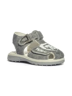 Leder-Sandalen "Mini" in Taupe