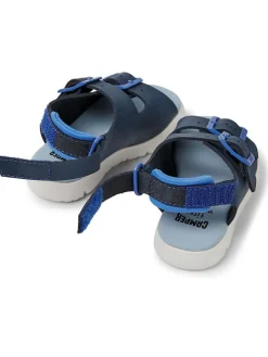 Leder-Sandalen "Oruga" in Dunkelblau