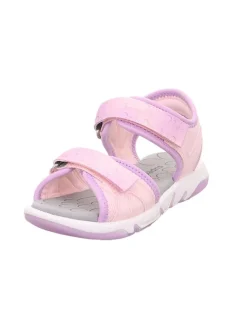Leder-Sandalen "Pebbles" in Rosa/ Lila