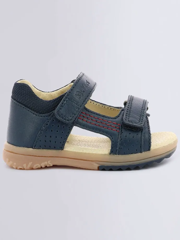 Leder-Sandalen "Plazabi" in Dunkelblau