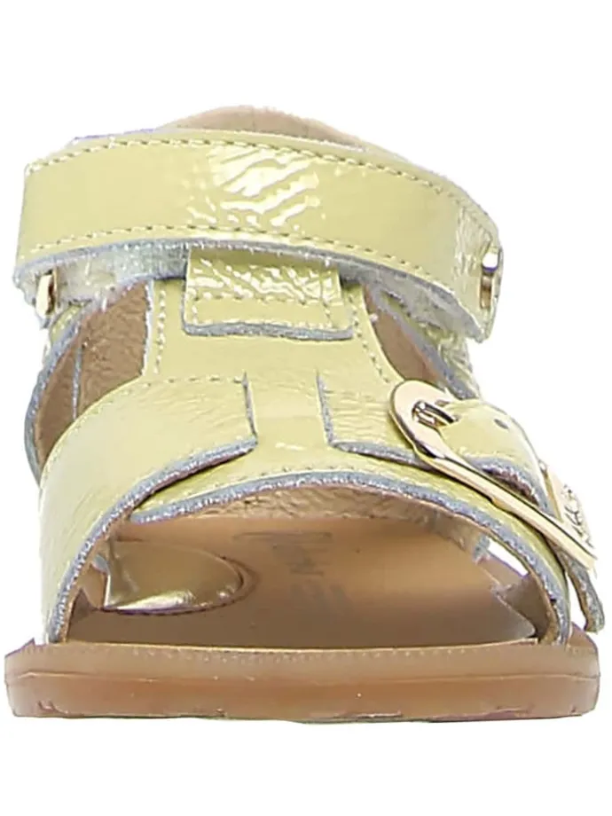 Leder-Sandalen "Quarzo" in Gelb