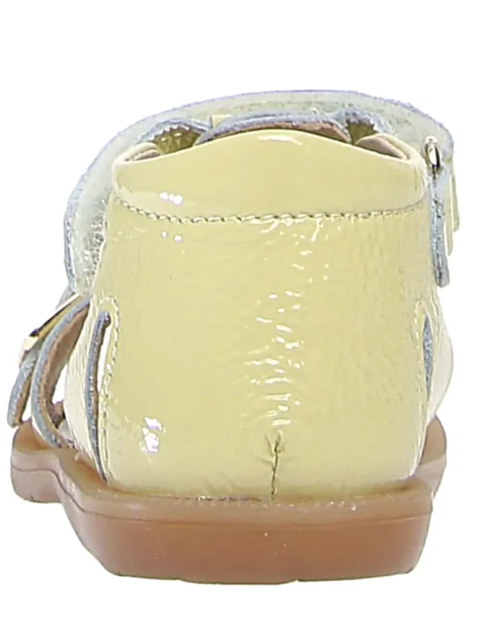 Leder-Sandalen "Quarzo" in Gelb