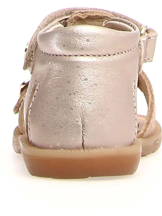 Leder-Sandalen "Quarzo" in Rosa