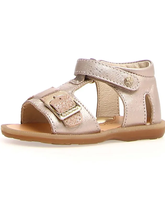 Leder-Sandalen "Quarzo" in Rosa