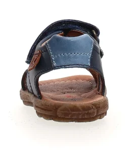 Leder-Sandalen "Sky" in Dunkelblau