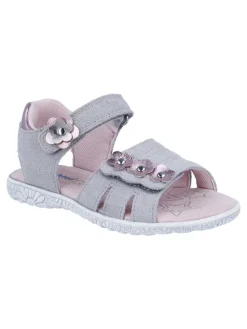 Leder-Sandalen "Sole" in Grau