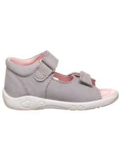 Leder-Sandalen "Sylvie" in Grau/ Rosa