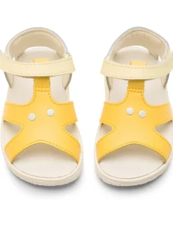 Leder-Sandalen "TWS" in Gelb