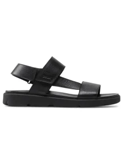 Leder-Sandalen "Xand" in Schwarz