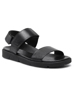 Leder-Sandalen "Xand" in Schwarz