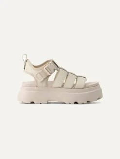 Leder-Sandaletten "Cora" in Creme