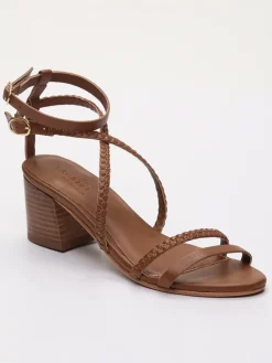 Leder-Sandaletten "Gentry" in Hellbraun