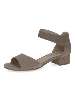 Leder-Sandaletten in Braun