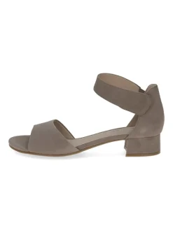 Leder-Sandaletten in Braun