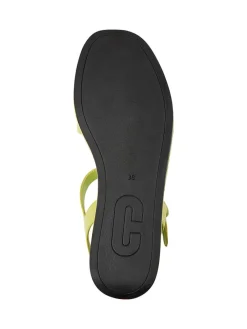 Leder-Sandaletten in Grün