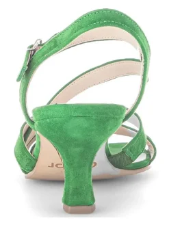 Leder-Sandaletten in Grün