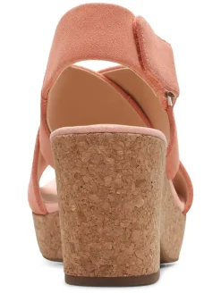 Leder-Sandaletten in Rosa