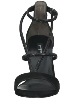 Leder-Sandaletten in Schwarz