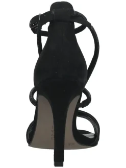 Leder-Sandaletten in Schwarz