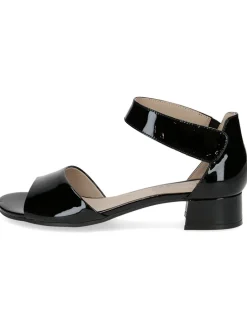 Leder-Sandaletten in Schwarz