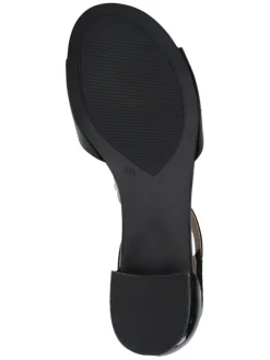 Leder-Sandaletten in Schwarz