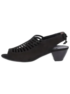 Leder-Sandaletten in Schwarz