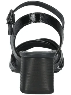 Leder-Sandaletten in Schwarz