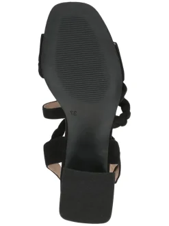 Leder-Sandaletten in Schwarz