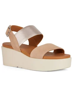 Leder-Sandaletten "Xand" in Beige