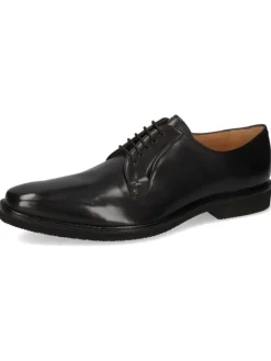 Leder-Schnürschuhe "Dino 2" in Schwarz