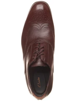 Leder-Schnürschuhe ''Gilmore Wing'' in Dunkelbraun