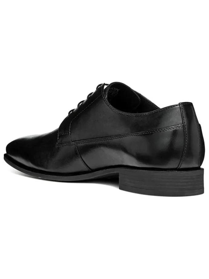 Leder-Schnürschuhe "High Life" in Schwarz